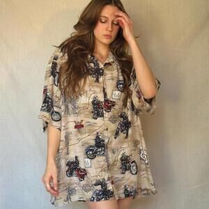 90s Harley Davidson Road Trip Landmark Button Up Shirt